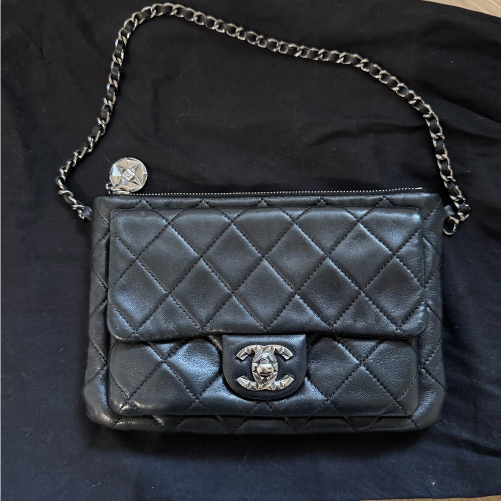CHANEL
Mineral Nights Flap Bag Black Lambskin